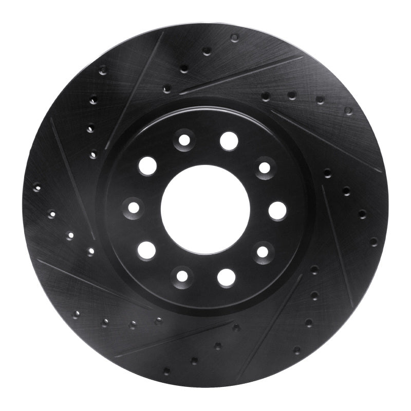 R1 Concepts R1 16-21 Buick LaCrosse Front Left Drilled & Slotted Black Brake Rotor