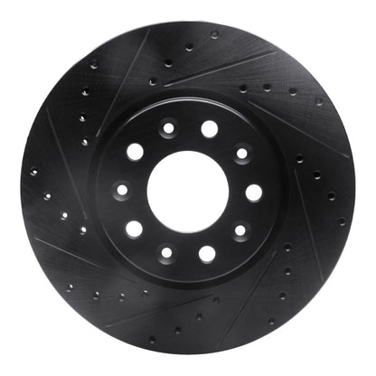 R1 Concepts R1 16-21 Buick LaCrosse Front Left Drilled & Slotted Black Brake Rotor