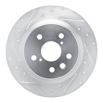 R1 Concepts R1 2021-2025 Lexus IS300 Rear Left Drilled & Slotted Silver Brake Rotor