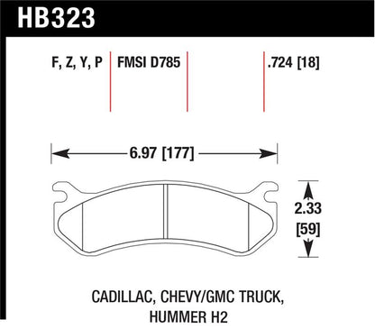 Hawk Performance Hawk 06 Chevy Avalanche 2500 / GMC Truck / Hummer Super Duty Street Rear Brake Pads