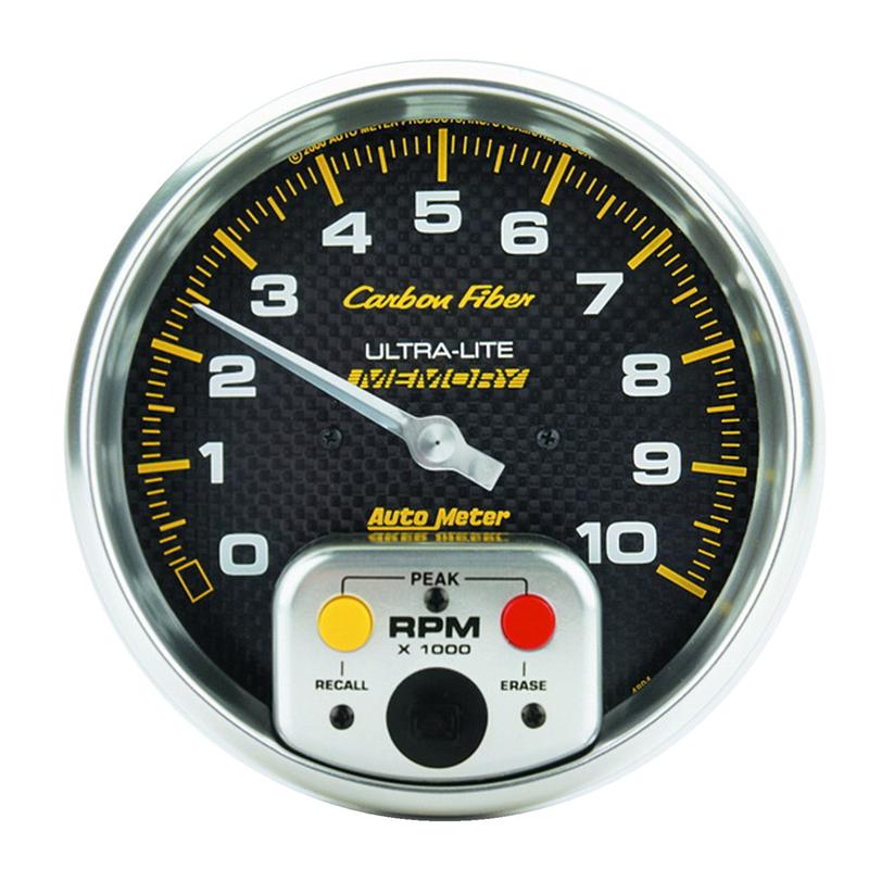 Autometer Carbon Fiber 52mm 100-250 Deg F Electronic Water Temp Gauge