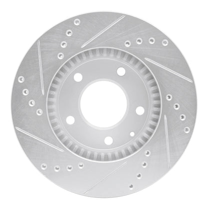 R1 Concepts R1 95-06 Mazda Millenia Front Right Drilled & Slotted Silver Brake Rotor