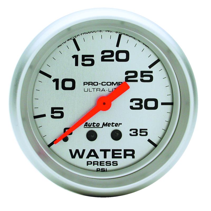Autometer 66.7mm 35 PSI Mechanical Water Pressure Gauge