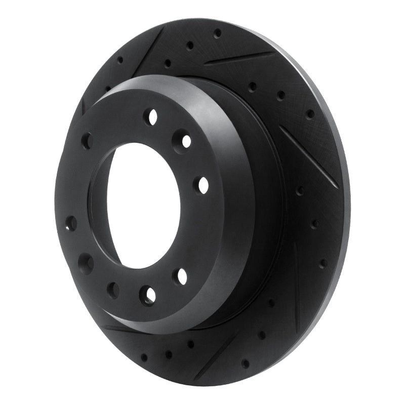 R1 Concepts R1 06-14 Hyundai Entourage Rear Left Drilled & Slotted Black Brake Rotor