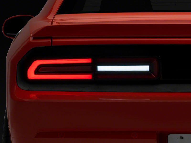 Raxiom 08-14 Dodge Challenger LED Tail Lights- Black Housing Red Lens