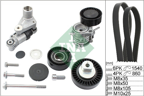 INA 529005310 V-Ribbed Belt Set