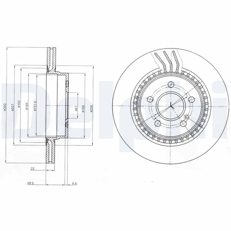 DELPHI BG4226C Brake Disc .