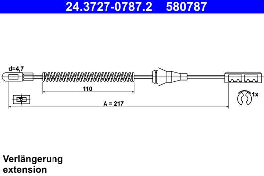 BOSCH 1987482678 Parking Brake Cable Pull