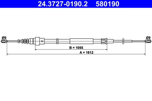 BOSCH 1987482454 Parking Brake Cable Pull