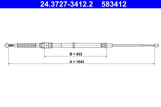 BOSCH 1987477153 Parking Brake Cable Pull