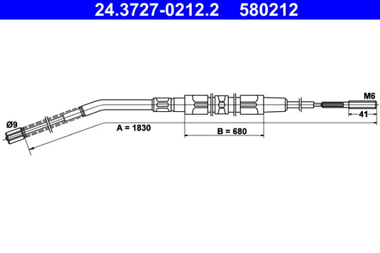 BOSCH 1987477311 Parking Brake Cable Pull