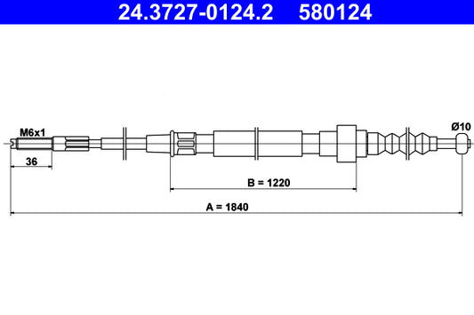 BOSCH 1987477693 Parking Brake Cable Pull