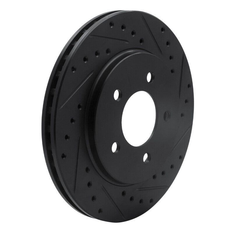 R1 Concepts R1 91-02 Chrysler Grand Voyager Front Right Drilled & Slotted Black Brake Rotor