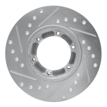 R1 Concepts R1 71-83 Renault Lecar Front Right Rear Right Drilled & Slotted Silver Brake Rotor
