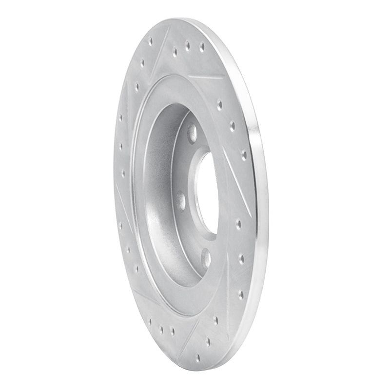 R1 Concepts R1 98-05 Buick Park Avenue Rear Right Drilled & Slotted Silver Brake Rotor