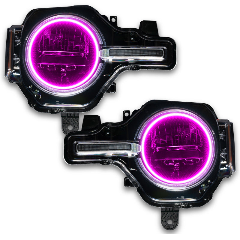 ORACLE Lighting Oracle 2021 Ford Bronco Base Headlight LED Halo Kit - ColorSHIFT - w/o Controller