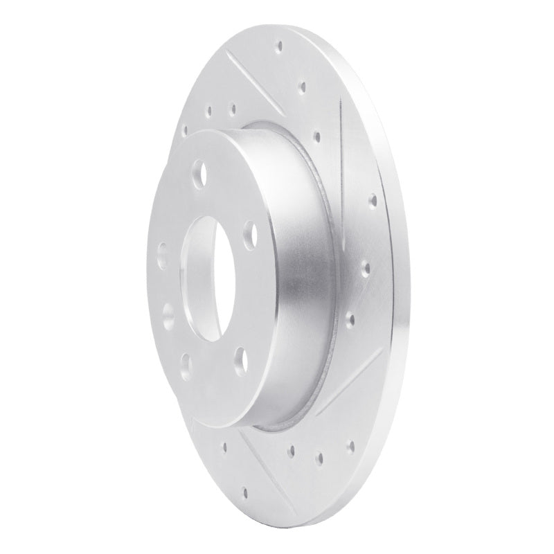 R1 Concepts R1 02-08 Chevrolet Zafira (Mexico) Rear Right Drilled & Slotted Silver Brake Rotor