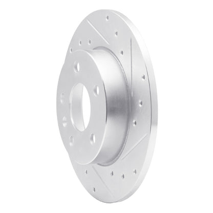 R1 Concepts R1 02-08 Chevrolet Zafira (Mexico) Rear Right Drilled & Slotted Silver Brake Rotor