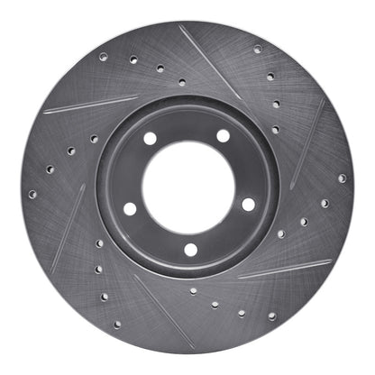 R1 Concepts R1 71-97 Jaguar XJ12 Front Left Drilled & Slotted Silver Brake Rotor