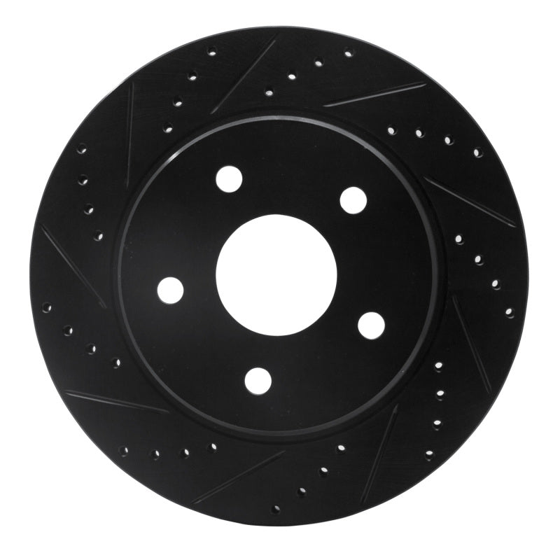 R1 Concepts R1 02-24 Chrysler ASPEN Front Left Drilled & Slotted Black Brake Rotor