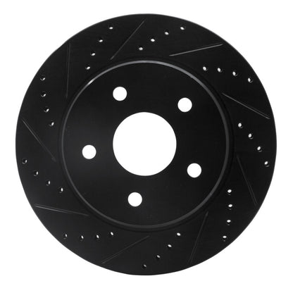 R1 Concepts R1 02-24 Chrysler ASPEN Front Left Drilled & Slotted Black Brake Rotor