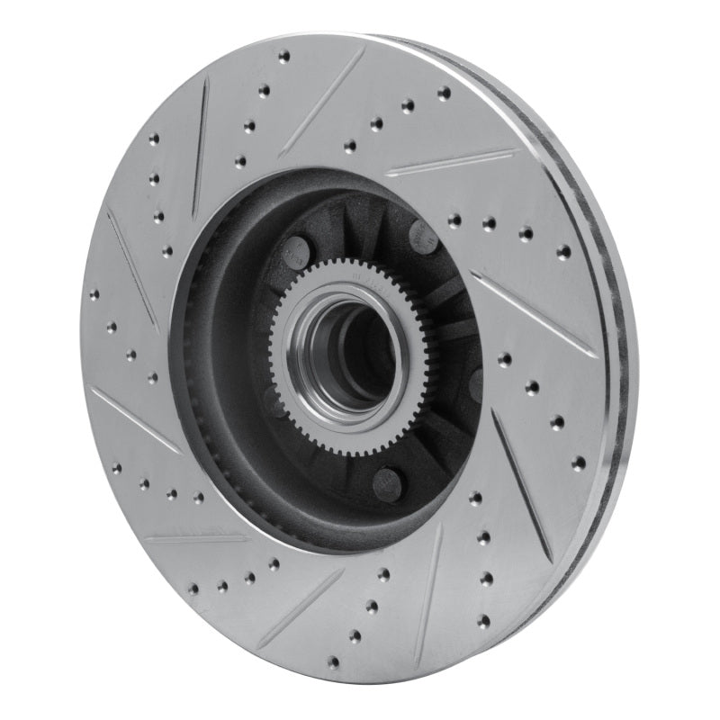 R1 Concepts R1 04-06 Ford E-150 Club Wagon Front Right Drilled & Slotted Silver Brake Rotor