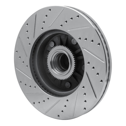 R1 Concepts R1 04-06 Ford E-150 Club Wagon Front Right Drilled & Slotted Silver Brake Rotor