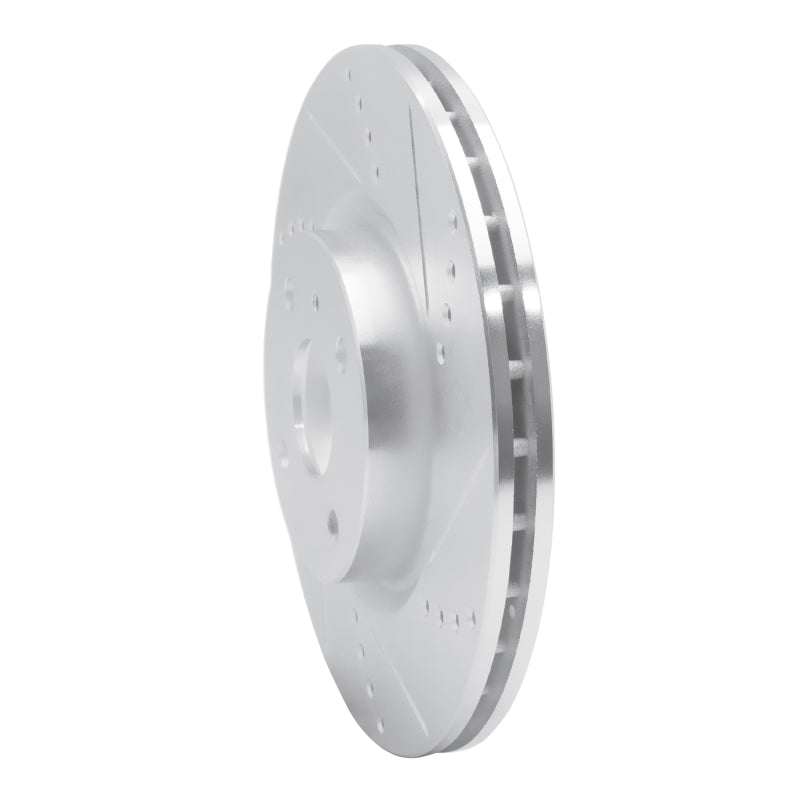 R1 Concepts R1 2016-2025 Fiat 124 Spider Front Right Drilled & Slotted Silver Brake Rotor