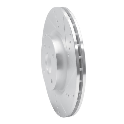 R1 Concepts R1 2016-2025 Fiat 124 Spider Front Right Drilled & Slotted Silver Brake Rotor