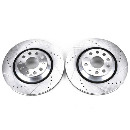 PowerStop Power Stop 17-18 Audi RS3 Rear Evolution Drilled & Slotted Rotors - Pair