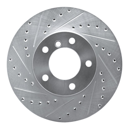 R1 Concepts R1 07-21 BMW 228I xDrive Front Left Drilled & Slotted Silver Brake Rotor