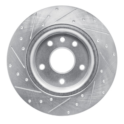 R1 Concepts R1 17-25 Chrysler Voyager Rear Right Drilled & Slotted Silver Brake Rotor
