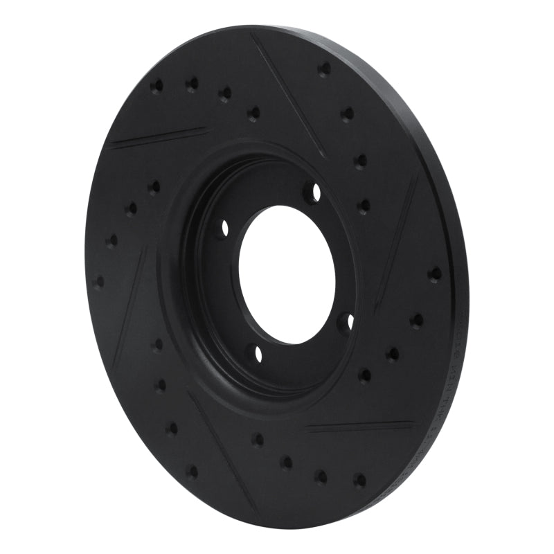R1 Concepts R1 63-86 Ford Cortina Front Left Drilled & Slotted Black Brake Rotor