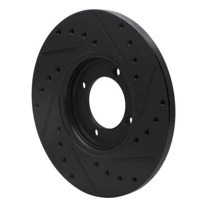 R1 Concepts R1 63-86 Ford Cortina Front Left Drilled & Slotted Black Brake Rotor