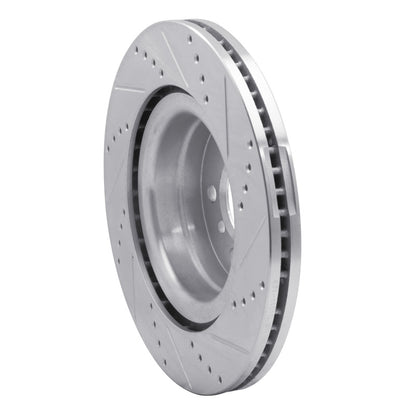 R1 Concepts R1 06-09 Land Rover Range Rover Front Left Drilled & Slotted Silver Brake Rotor