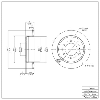 DFC 06-10 Hummer H3T Rear Brake Rotor