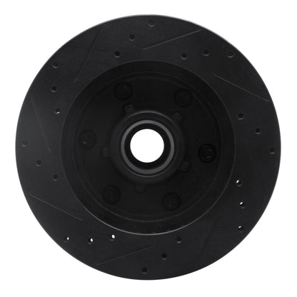 R1 Concepts R1 88-96 Chevrolet C2500 Front Right Drilled & Slotted Black Brake Rotor