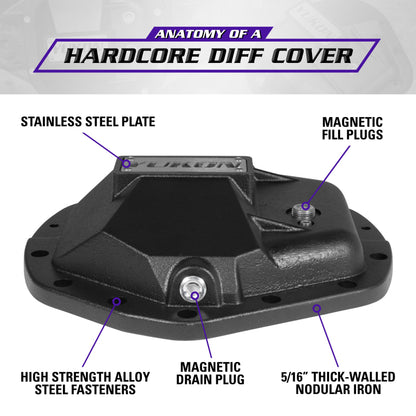 Yukon Gear & Axle Yukon Gear Hardcore Diff Cover for 11.5in & 11.8in GM Dodge Ram