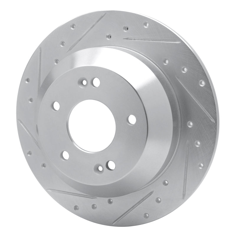 R1 Concepts R1 15-20 Kia SORENTO Rear Left Drilled & Slotted Silver Brake Rotor
