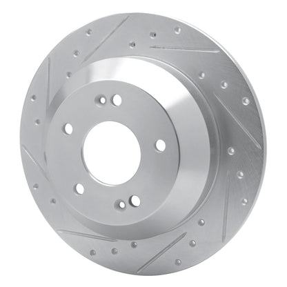 R1 Concepts R1 15-20 Kia SORENTO Rear Left Drilled & Slotted Silver Brake Rotor