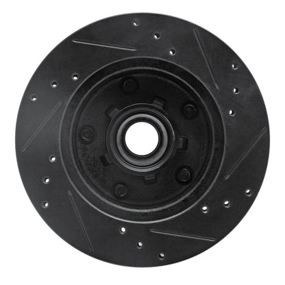 R1 Concepts R1 1982-1995 Buick Regal Front Left Drilled & Slotted Black Brake Rotor
