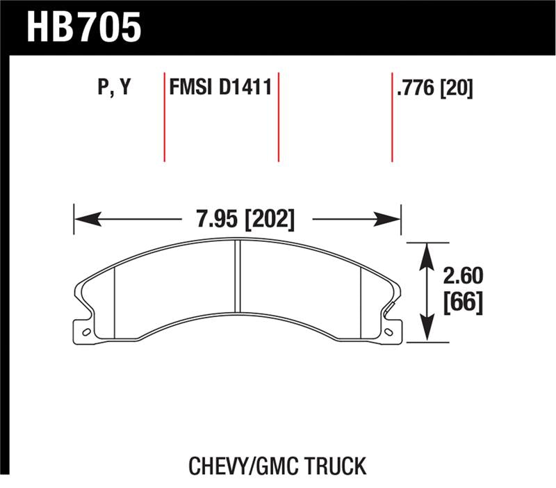 Hawk Performance Hawk Chevy/GMC Express/Silverado/Savana/Sierra 15/25/35/4500 Super Duty Rear Street Brake Pads