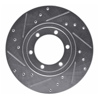 R1 Concepts R1 86-93 Mazda B2200 Front Left Drilled & Slotted Silver Brake Rotor