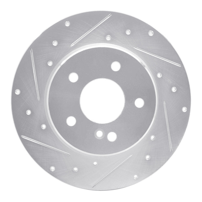 R1 Concepts R1 94-11 Mercedes-Benz C230 Rear Left Drilled & Slotted Silver Brake Rotor