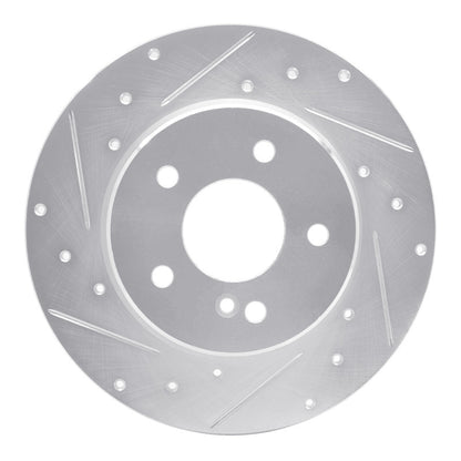 R1 Concepts R1 94-11 Mercedes-Benz C230 Rear Left Drilled & Slotted Silver Brake Rotor