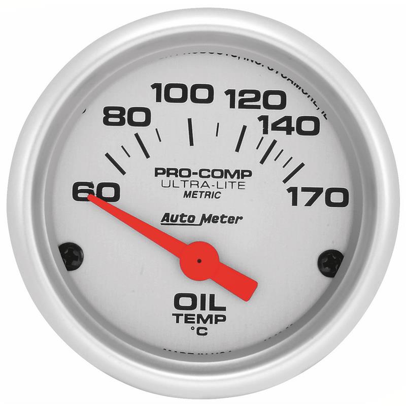 Autometer Ultra-Lite 52mm 60-170 Deg C Electronic Oil Temperature Gauge