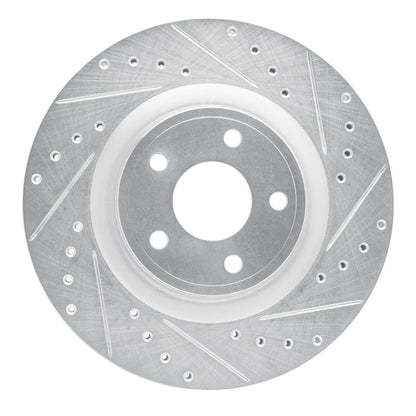 R1 Concepts R1 07-10 Chevrolet COBALT Front Right Drilled & Slotted Silver Brake Rotor