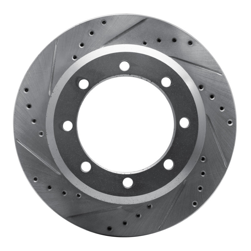 R1 Concepts R1 05-12 Ford F-350 Super Duty 2WD Rear Left Drilled & Slotted Silver Brake Rotor
