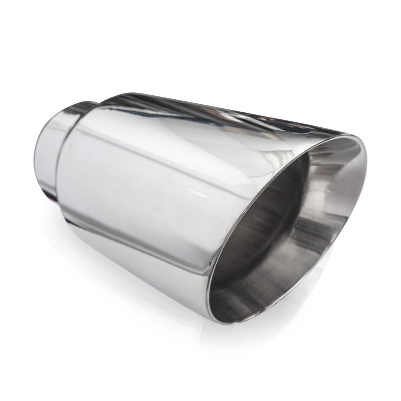 Stainless Works Conical Double Wall Slash Cut Exhaust Tip - 4in Body 3in Inlet
