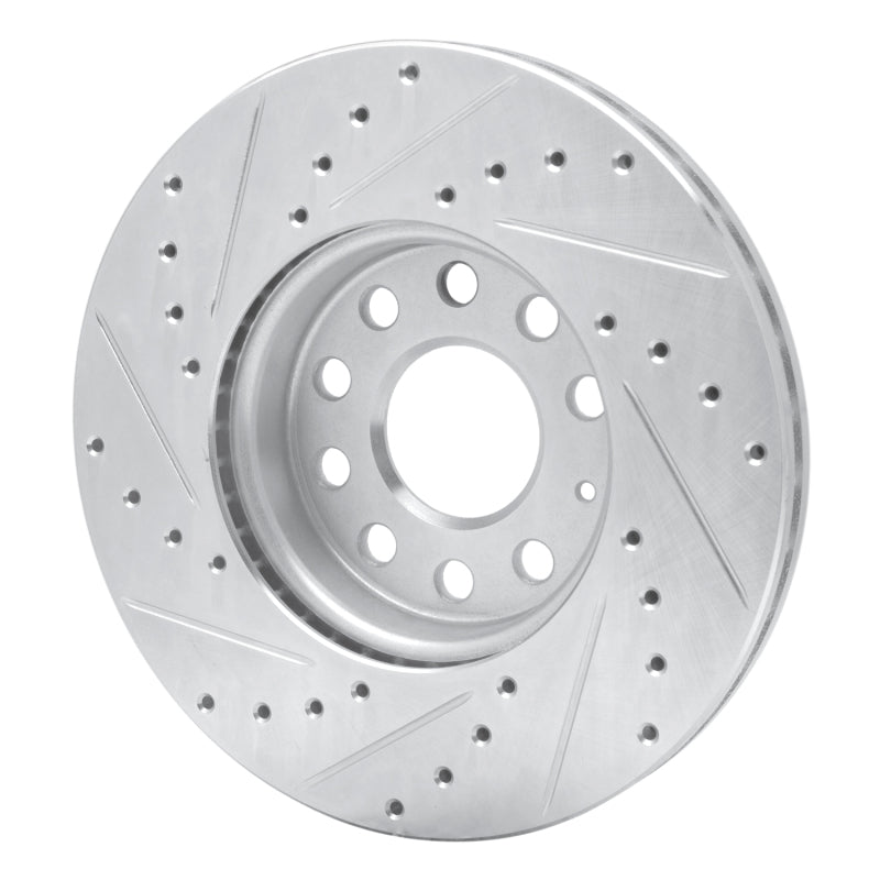 R1 Concepts R1 05-25 Audi A3 (Mexico) Front Right Drilled & Slotted Silver Brake Rotor